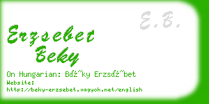 erzsebet beky business card